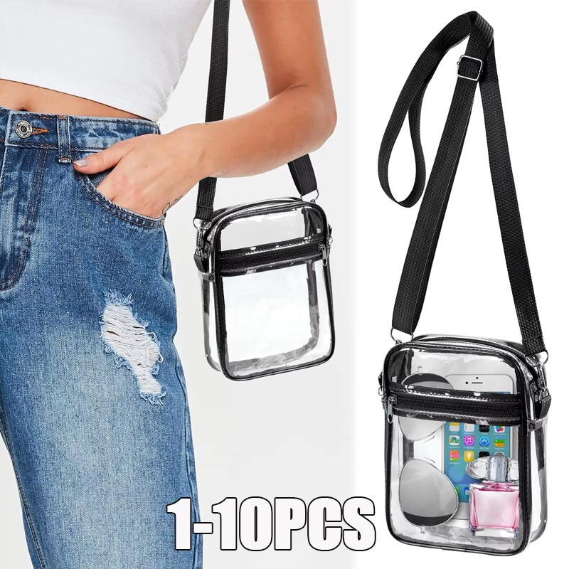 Women Bags And Purses - 1-10PCS Women Clear Crossbody Bag Transparent