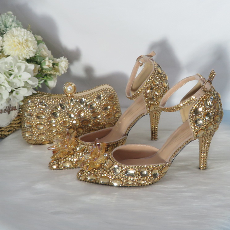 2021New  Golden crystal Bridal - đánh giá và giá Women Bags Golden