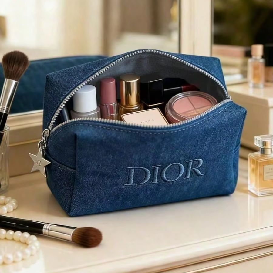 Dior Dark Denim Embroidered Lo - đánh giá và giá Women Bags Dior