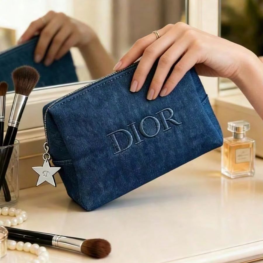 Dior Dark Denim Embroidered Lo - đánh giá và giá Women Bags Dior