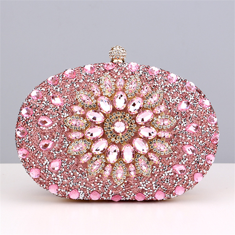Diamond Crystal Women Make Up  - đánh giá và giá Women Bags Golden
