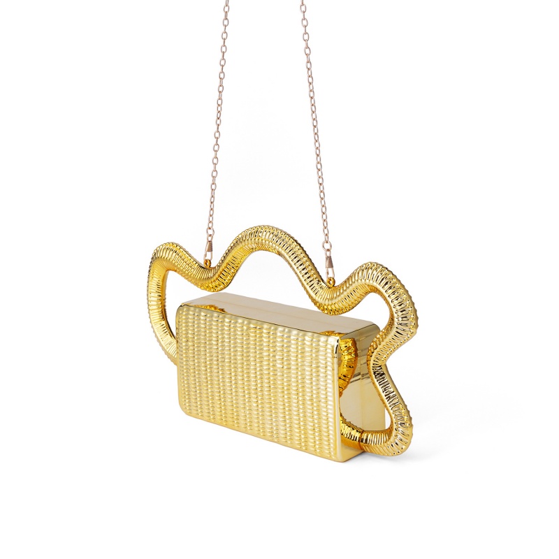 2026 Acrylic Fashion Serpentin - đánh giá và giá Women Bags Golden