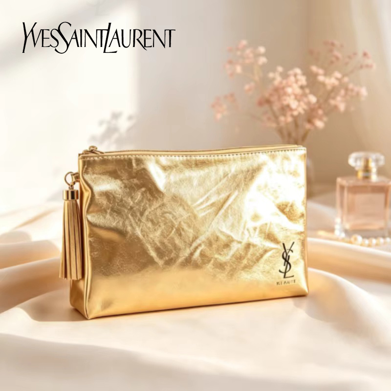 YSL Golden Cosmetic Bag, Porta - đánh giá và giá Women Bags Golden